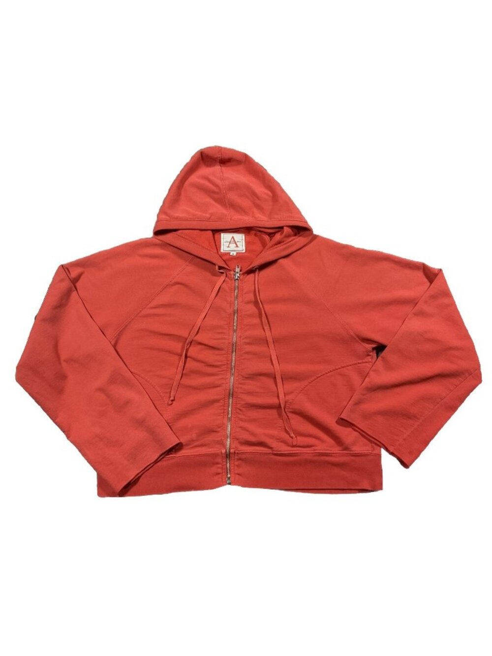 Allen Allen USA Women’s Full Zip Cropped Hoodie Small Coastal Cottage Core